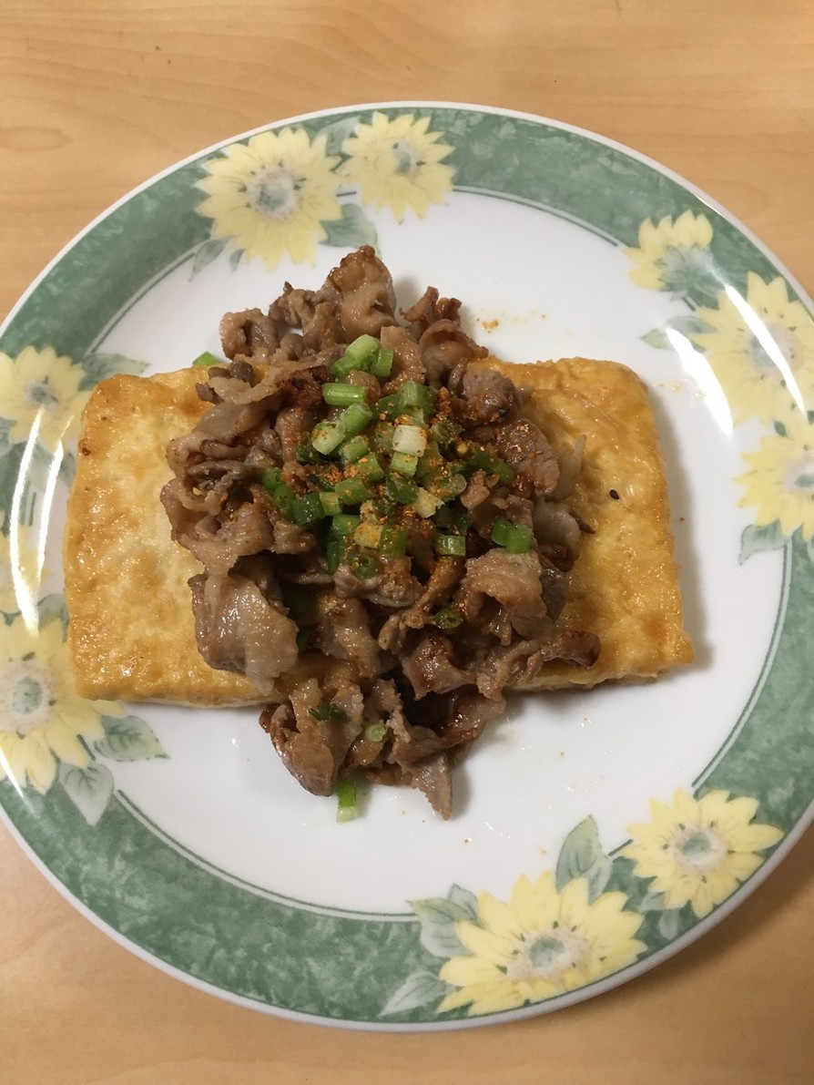 豆腐ステーキ～豚肉のせの画像