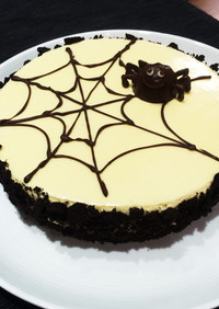 ハロウィン★蜘蛛の巣チーズケーキ