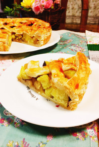食欲の秋✨ゴロゴロ薩摩りんごパイ