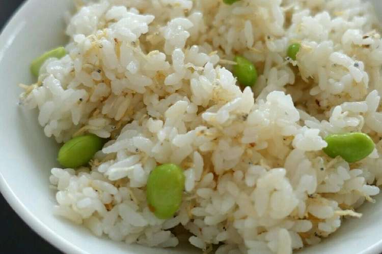 余った枝豆で混ぜご飯 ちりめんじゃこ レシピ 作り方 By いえんどぅ クックパッド 簡単おいしいみんなのレシピが352万品
