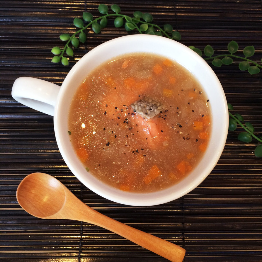 ほっこり♡鮭と野菜の洋風スープの画像