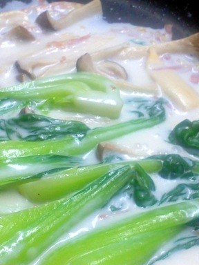 青菜のクリーム煮の画像