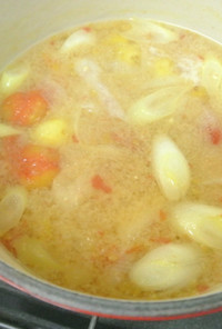 ミニトマト・トマトで作る味噌汁