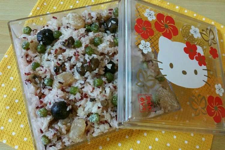 甘納豆のお赤飯 レンジで簡単 レシピ 作り方 By 瑠璃ちゃんの クックパッド 簡単おいしいみんなのレシピが353万品