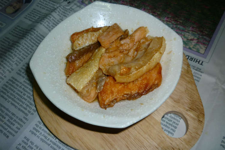 バター醤油味の鮭あら焼き鮭のタパス レシピ 作り方 By Aranjuez5 クックパッド 簡単おいしいみんなのレシピが360万品