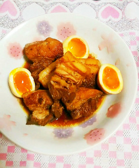 黄金比で簡単絶品♡圧力鍋で甘くない角煮♡
