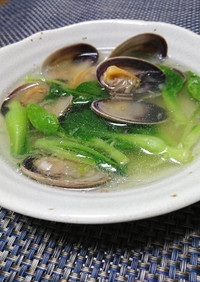 ミニ青梗菜とあさりのスープ