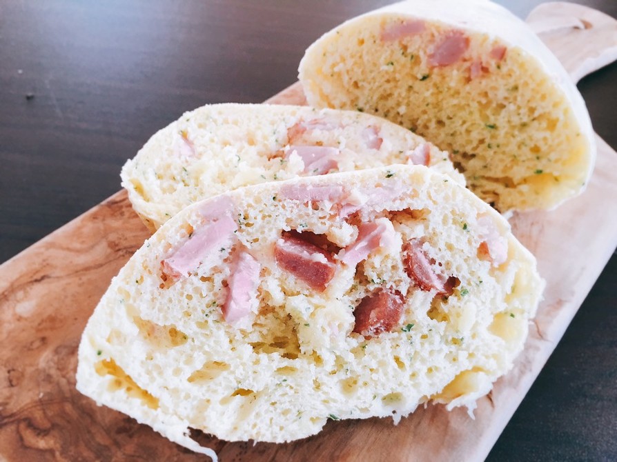【湯煎】ポリ袋で・HMウィンナー蒸しパンの画像