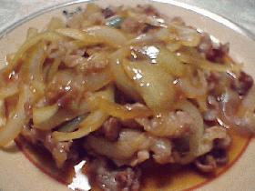 豚肉と玉ねぎの甘辛炒め