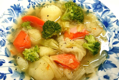 ダイエットにお薦め！3種の味の野菜スープの写真