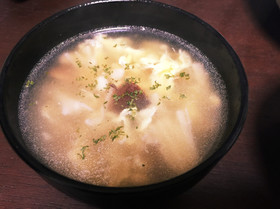 超簡単! きのこ沢山たまごの中華スープ