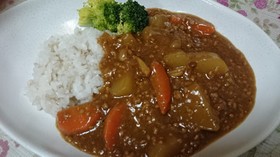 青パパイヤで☆挽肉カレー☆