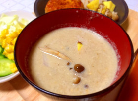 ミキサー不要!秋根菜の豆乳ポタージュ♪