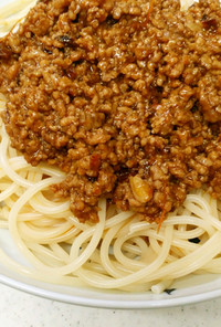 肉食系男子の簡単ミートソーススパゲッティ