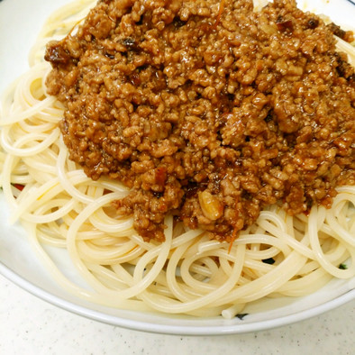 肉食系男子の簡単ミートソーススパゲッティの写真