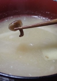 ナラタケと大根の味噌汁