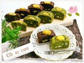 栗くりパウンド、モリンガ&ココア味♪