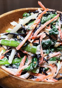 小松菜とひじきとツナのサラダ 超簡単！