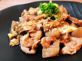 ❇︎豚肉とこんにゃくと舞茸の甘辛炒め❇︎