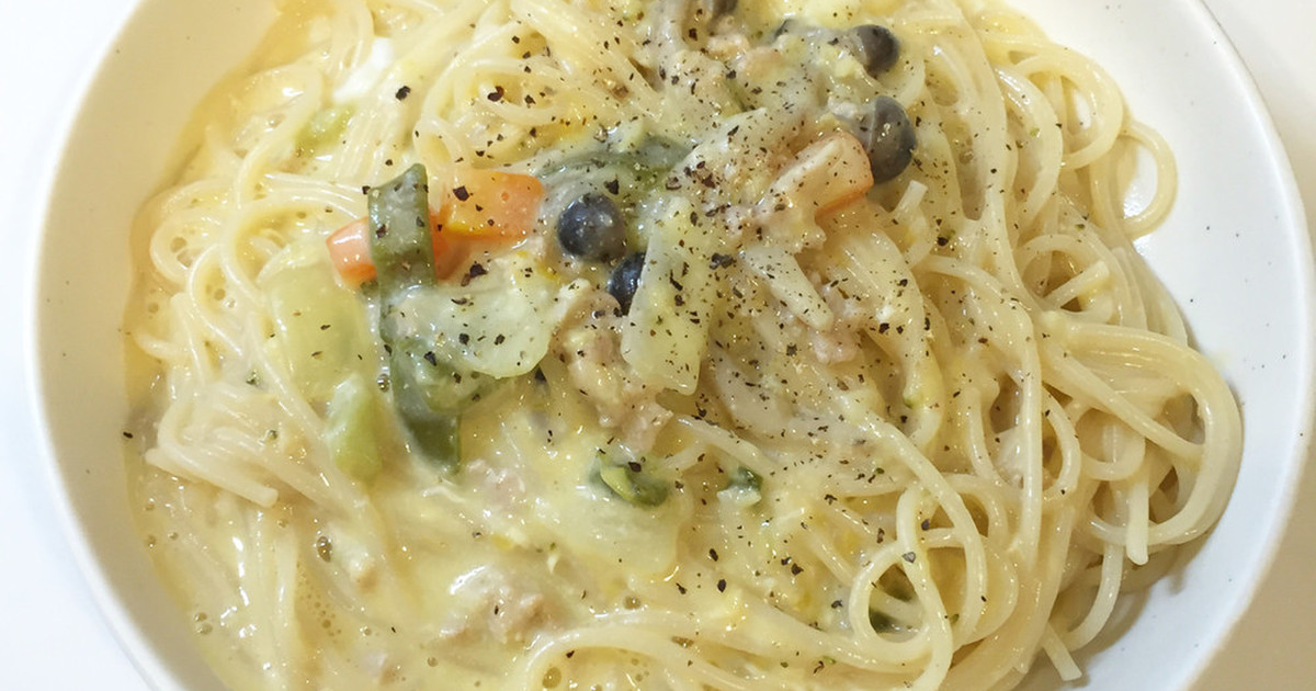 シチューのリメイクでクリームパスタ レシピ 作り方 By めぐもる クックパッド 簡単おいしいみんなのレシピが358万品
