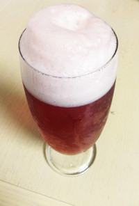 ノンアルコールビールと葡萄黒酢のカクテル
