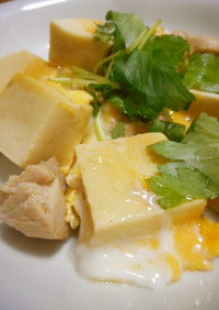 鶏肉と高野豆腐の卵とじ