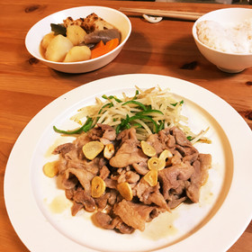 豚肉のガーリックソテー
