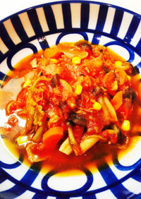白菜とツナのシチュー風トマトスープ