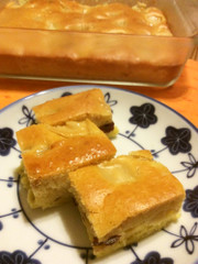 スイートポテト&りんごケーキの二層焼きの写真