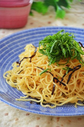 たらこと塩昆布のバター焼そば