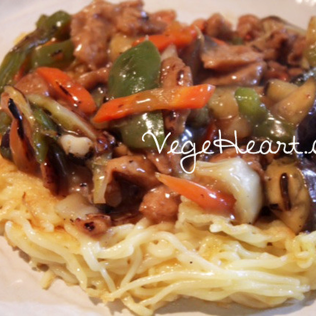 米粉麺たっぷり野菜甘酢あんかけ堅焼きそば レシピ 作り方 By Vegeheart クックパッド 簡単おいしいみんなのレシピが370万品