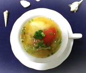 サラダ味噌スープ♪