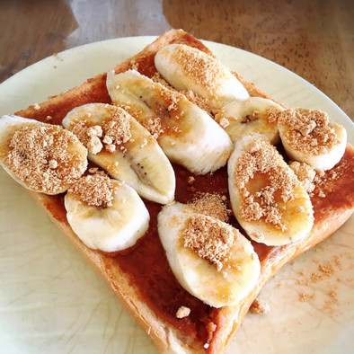 バナナきな粉トーストの写真