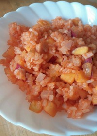 サツマ芋と魚ニソで簡単☆ケチャップライス