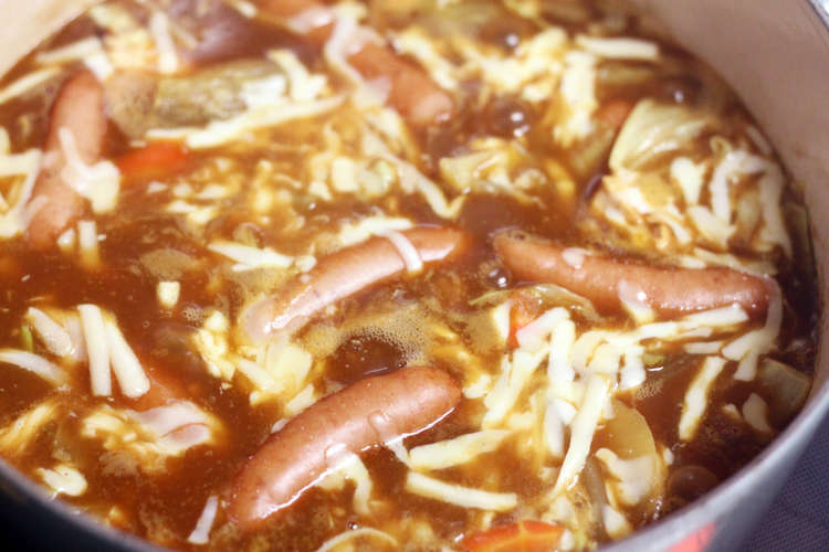 〆までおいしい カレーチーズ鍋 レシピ 作り方 By りょーーーこ クックパッド 簡単おいしいみんなのレシピが360万品