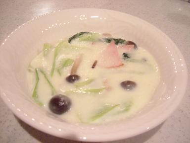 チンゲン菜のクリーム煮の画像