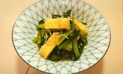 簡単♪小松菜•油揚げ•じゃこの煮びたし♡の写真