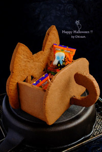 ハロウィン♡猫型クッキーのお菓子箱！