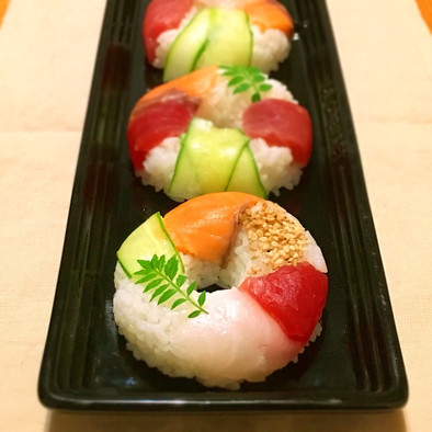 キュートなスシド☆簡単！寿司ドーナツの写真