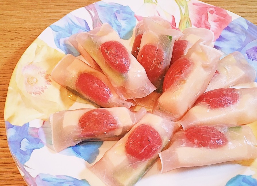 おつまみや前菜に★豆腐の生ハム巻きの画像