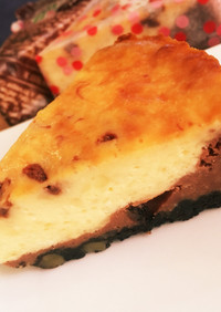 三層のベイクドチーズケーキ