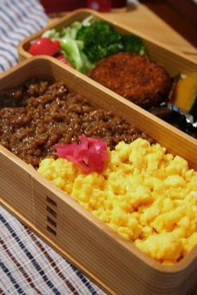 お弁当に最適★ぽろぽろしないそぼろご飯