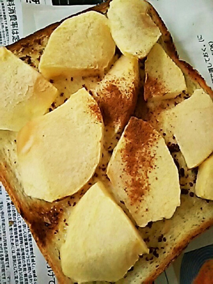 ハニマスマヨでりんごトーストの画像