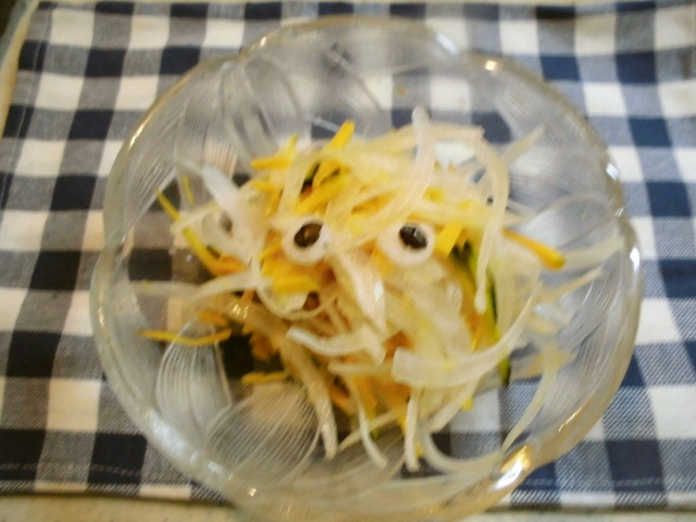 玉ねぎとかぼちゃのおばけサラダの画像