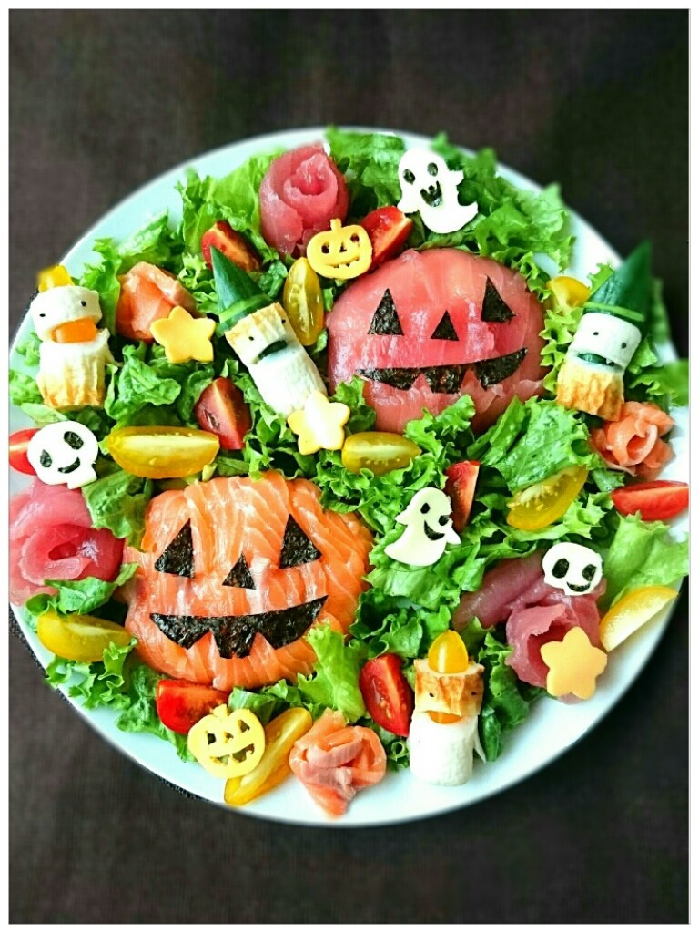 ハロウィンに☆カルパッチョで大皿サラダ★の画像