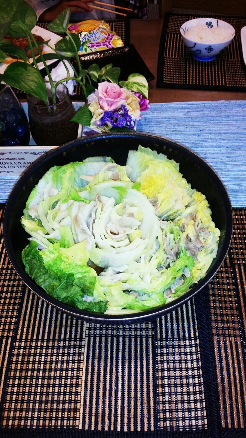 超簡単!!白菜と豚バラのミルフィーユ蒸しの画像