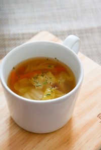 朝食にも✨白菜とニンジンのコンソメスープ
