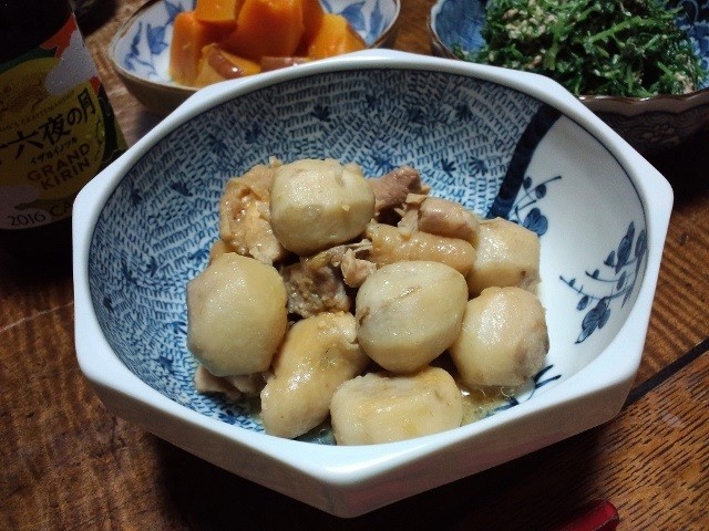 里芋と鶏の味噌生姜煮の画像
