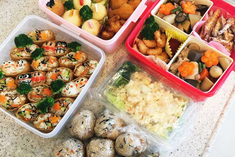運動会 お弁当16 キャラいなり レシピ 作り方 By かーよ クックパッド 簡単おいしいみんなのレシピが366万品