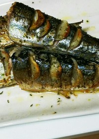 フライパンで簡単！ 秋刀魚のニンニク焼き
